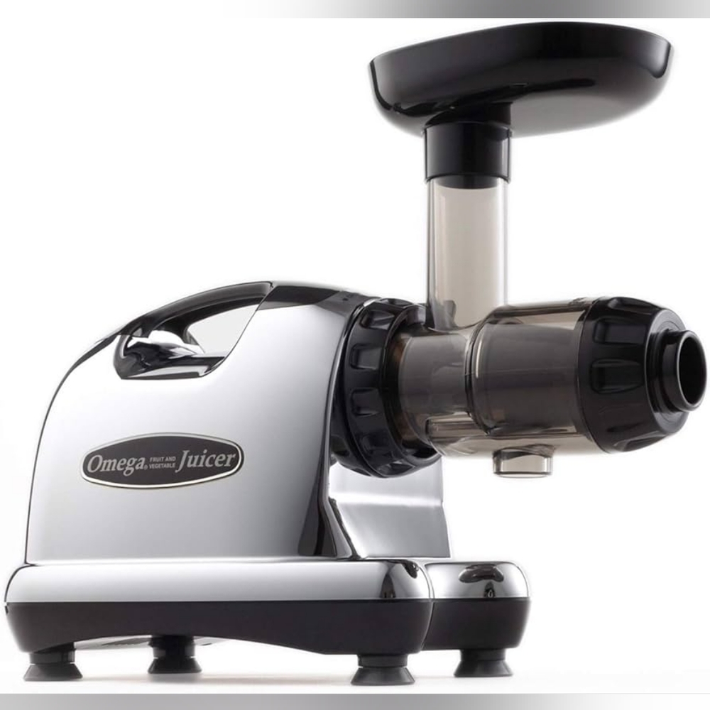 Omega Juicer/food Processor 8006 Nutrition Center, Black & Chrome